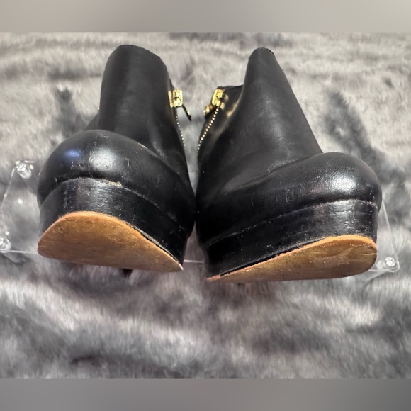 Michael Kors Python York Ankle Boots in Black Leather Stiletto Heel Size 6.5 - Picture 8 of 10